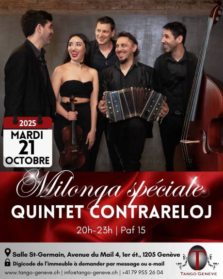 Mardi 21 octobre 2025 / Milonga avec orchestre en Live