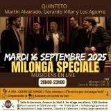 Mardi 16 septembre 2025 / Milonga avec orchestre en Live