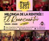 Mardi 2 septembre 2025 / Milonga El Reencuentro