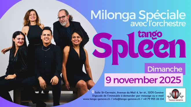 Dimanche 9 novembre / Milonga avec orchestre en Live