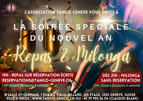 Mardi 31 décembre / Milonga du Nouvel An