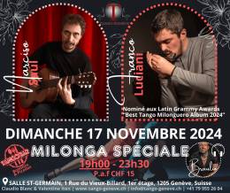 Dim 17 novembre 2024 / Milonga avec Franco Luciani et Narciso Saúl